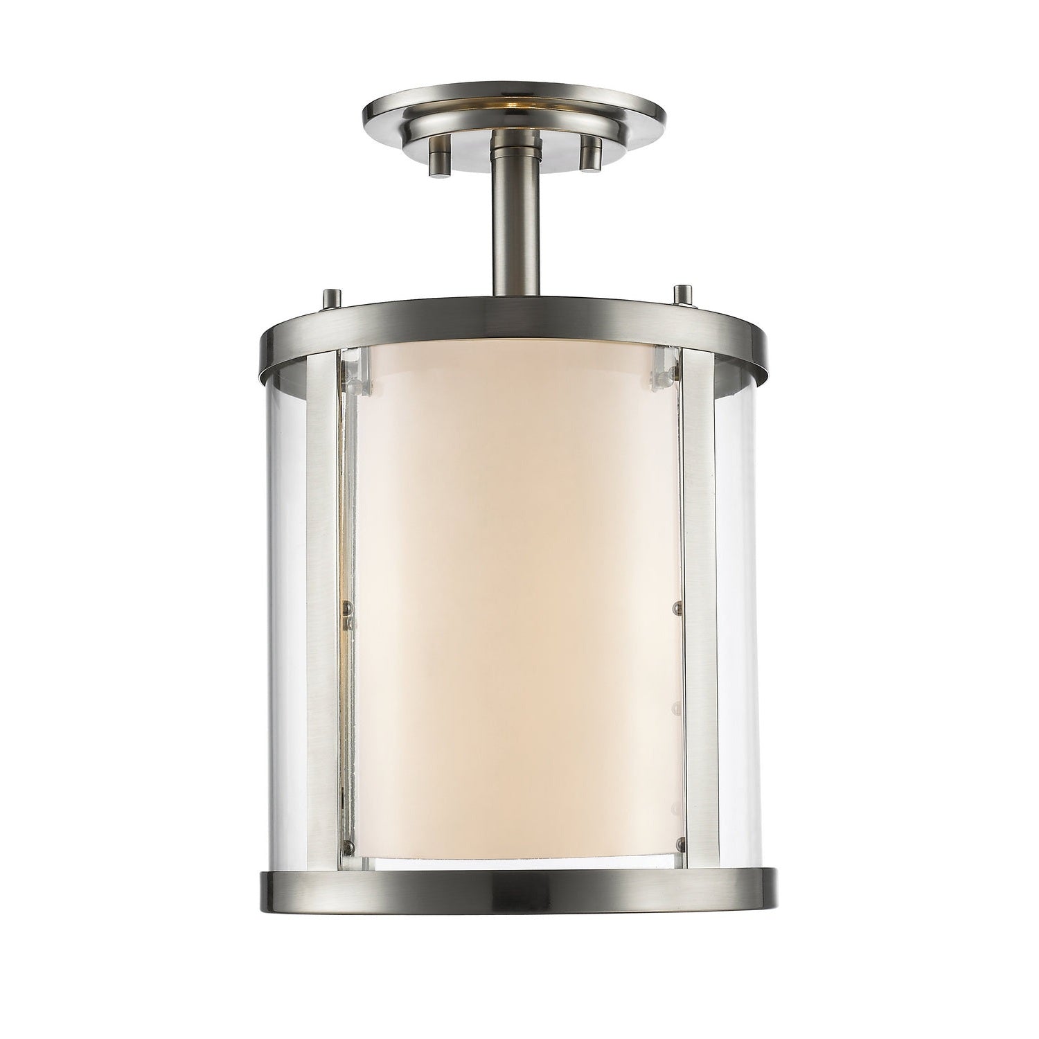 Z-Lite - 426SF-BN - Three Light Semi Flush Mount - Willow - Brushed Nickel