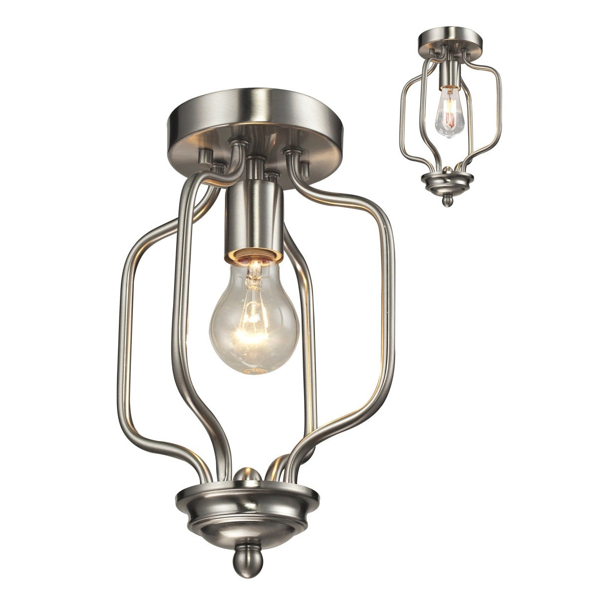 Z-Lite - 434-12-BN - One Light Flush Mount - Cardinal - Brushed Nickel