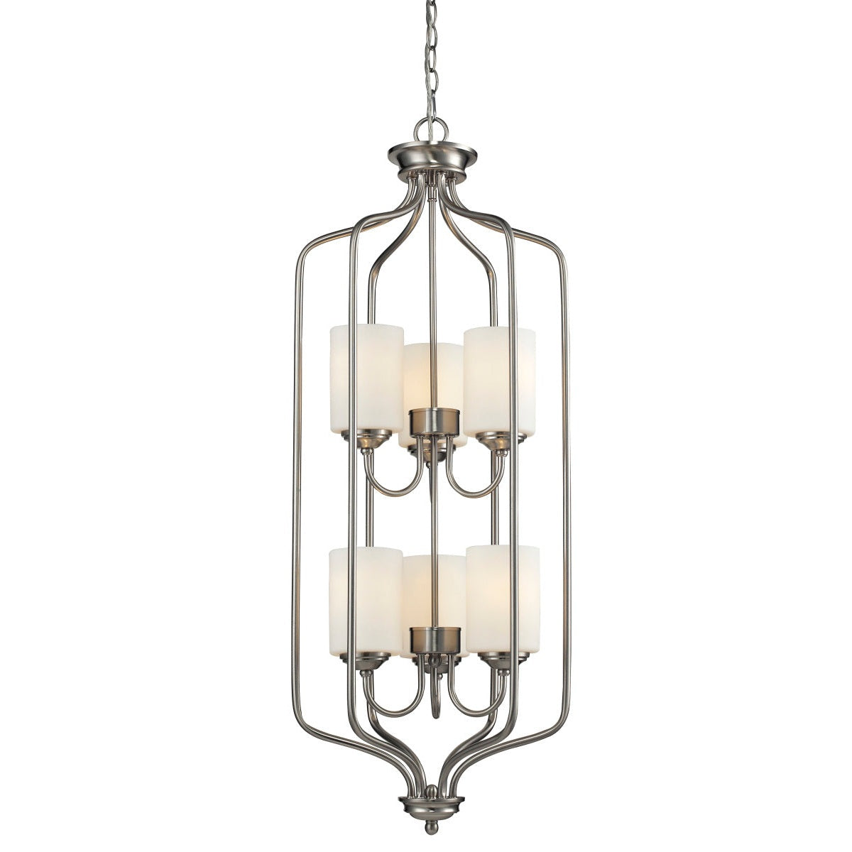 Z-Lite - 434-40-BN - Six Light Chandelier - Cardinal - Brushed Nickel