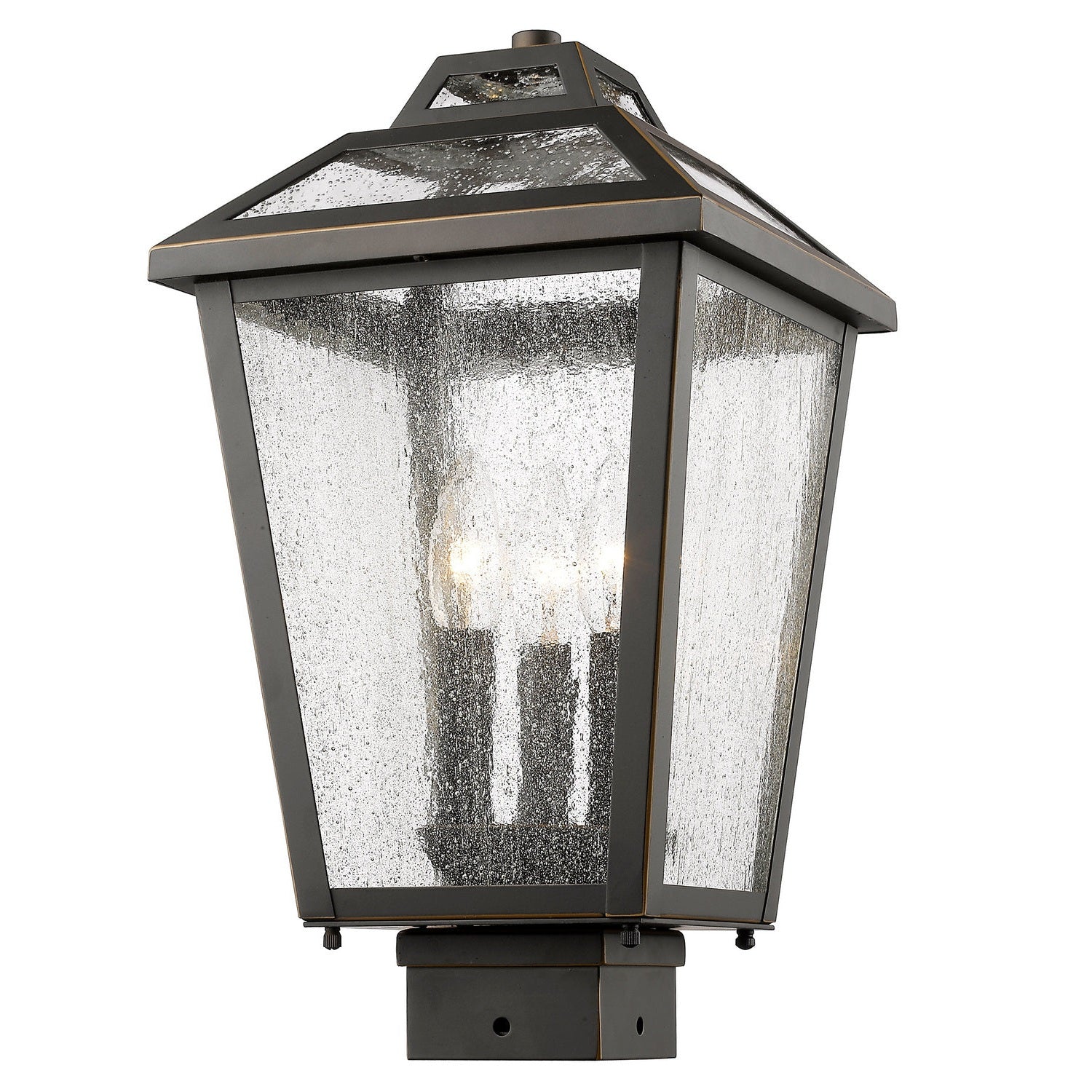 Z-Lite - 539PHMS-ORB - Three Light Outdoor Post Mount Fixture - Bayland - Oil Rubbed Bronze