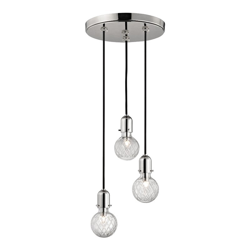 Hudson Valley - 1103-PN - Three Light Pendant - Marlow - Polished Nickel