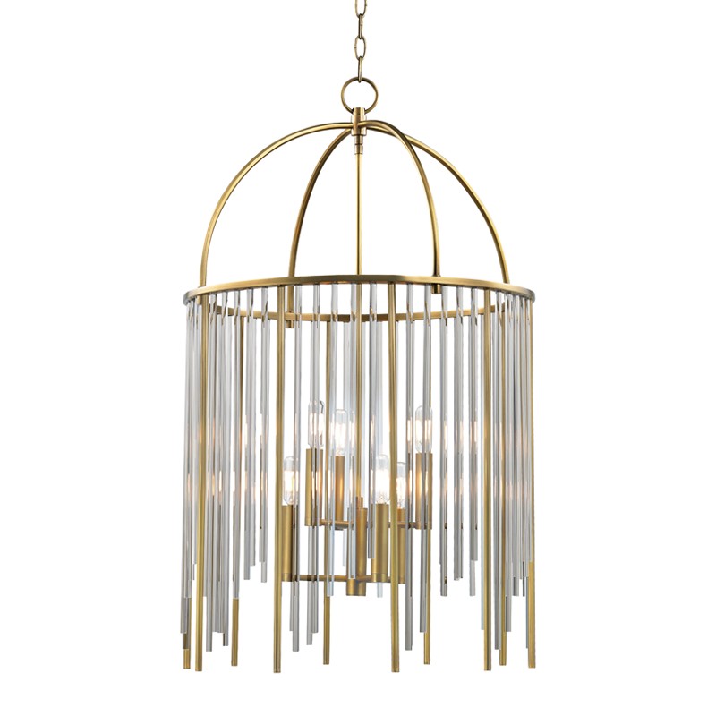 Hudson Valley - 2520-AGB - Six Light Chandelier - Lewis - Aged Brass