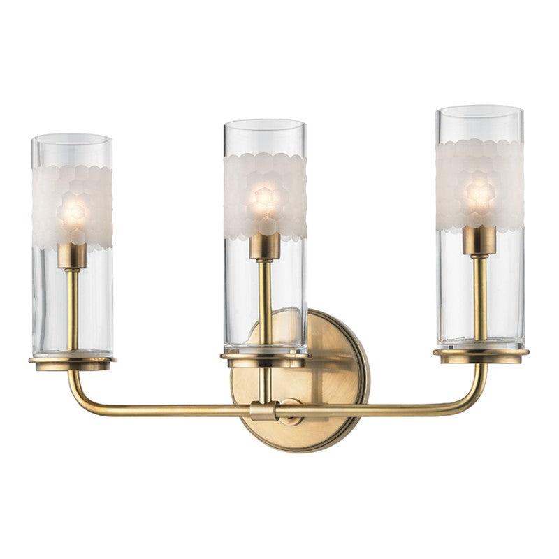 Hudson Valley - 3903-AGB - LED Wall Sconce - Wentworth - Aged Brass