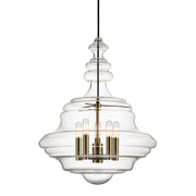 Hudson Valley - 4020-AGB - Five Light Lantern - Washington - Aged Brass