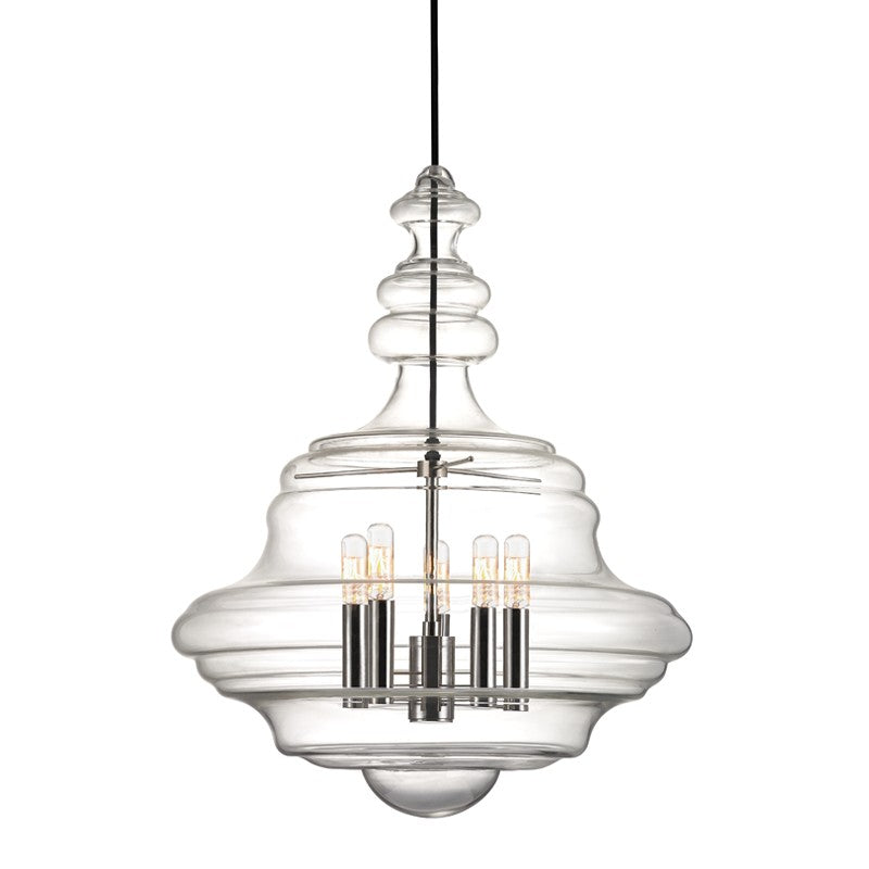 Hudson Valley - 4020-PN - Five Light Lantern - Washington - Polished Nickel