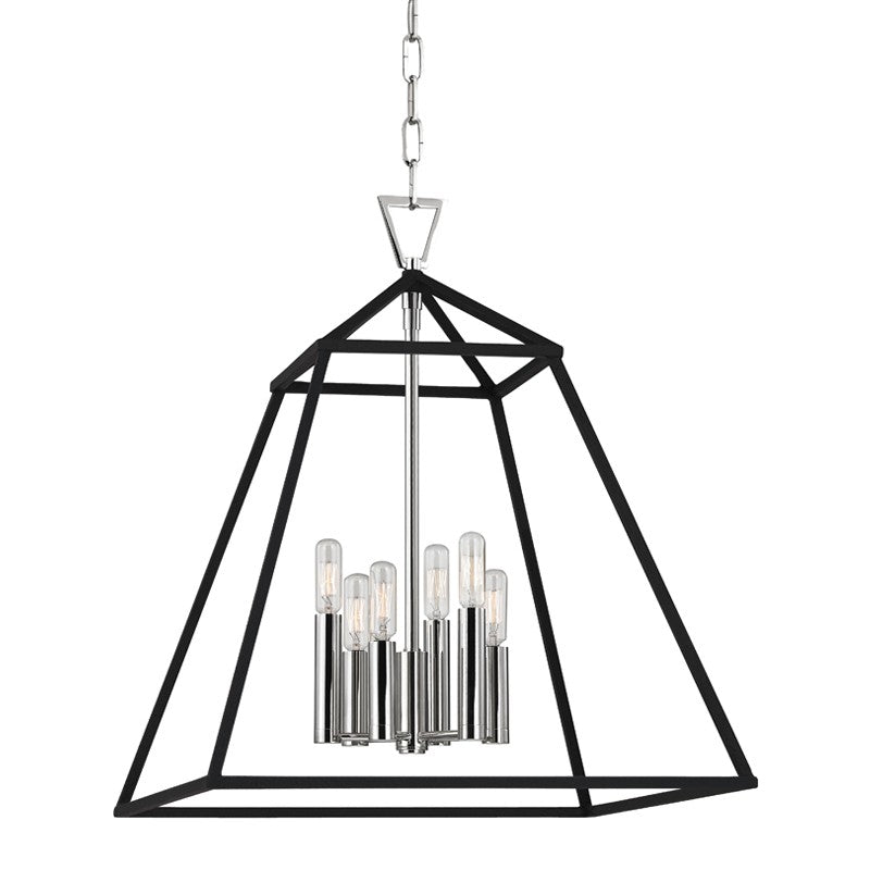 Hudson Valley - 4919-PN - Six Light Pendant - Webster - Polished Nickel