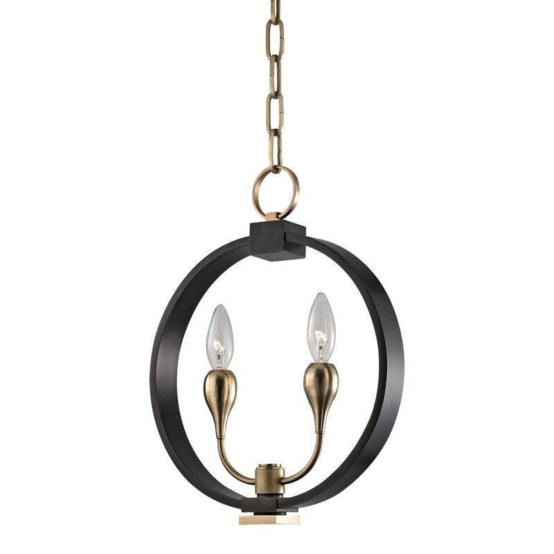 Hudson Valley - 6712-AOB - Two Light Pendant - Dresden - Aged Old Bronze