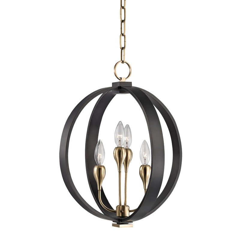 Hudson Valley - 6716-AOB - Four Light Lantern - Dresden - Aged Old Bronze