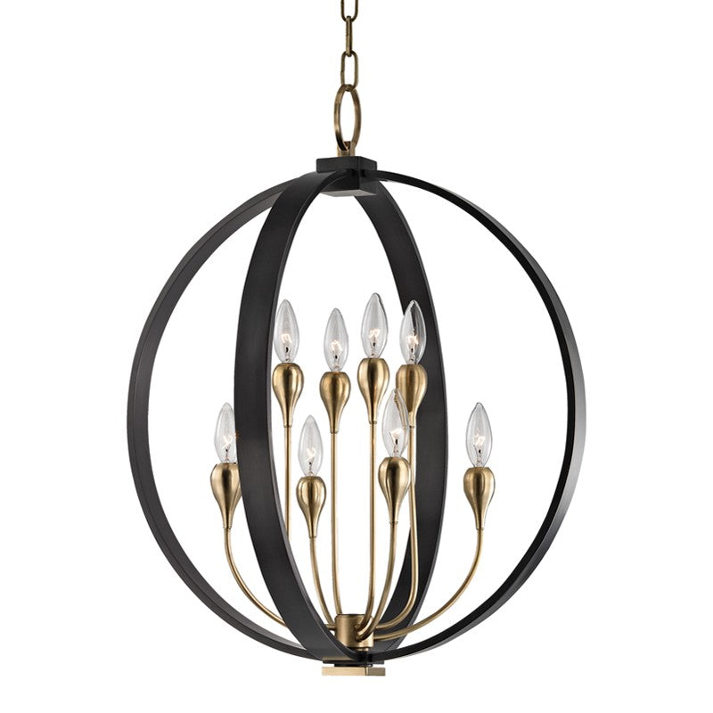 Hudson Valley - 6722-AOB - Eight Light Lantern - Dresden - Aged Old Bronze