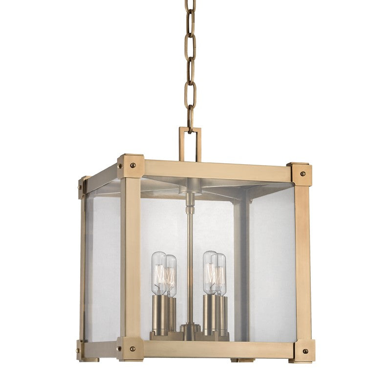 Hudson Valley - 8612-AGB - Four Light Lantern - Forsyth - Aged Brass