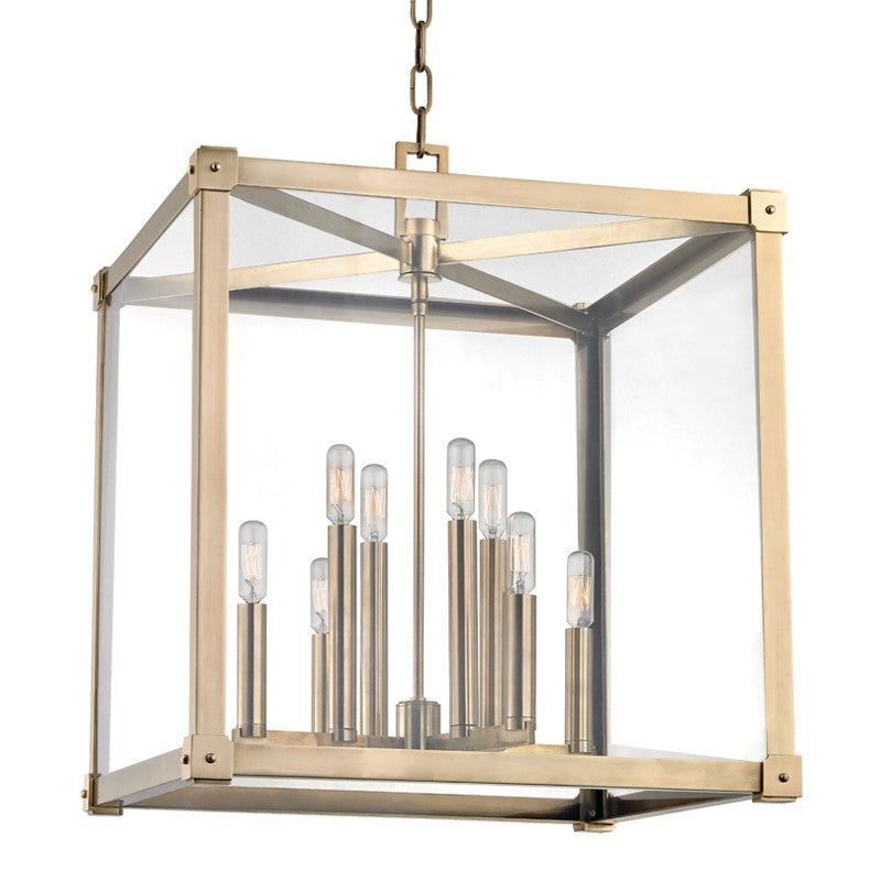 Hudson Valley - 8620-AGB - Eight Light Lantern - Forsyth - Aged Brass