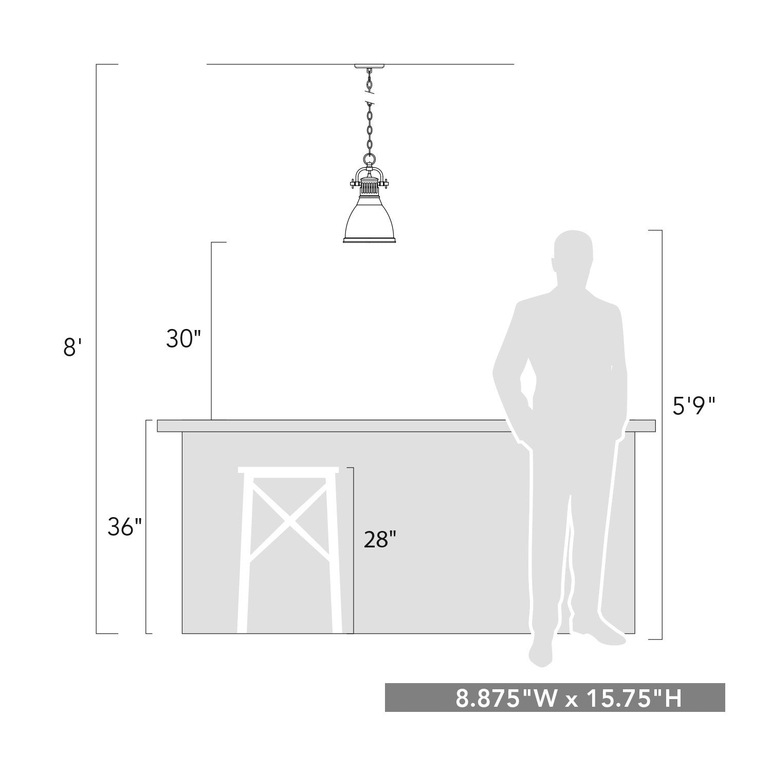 Golden - 3602-S CH-SF - One Light Pendant - Duncan - Chrome