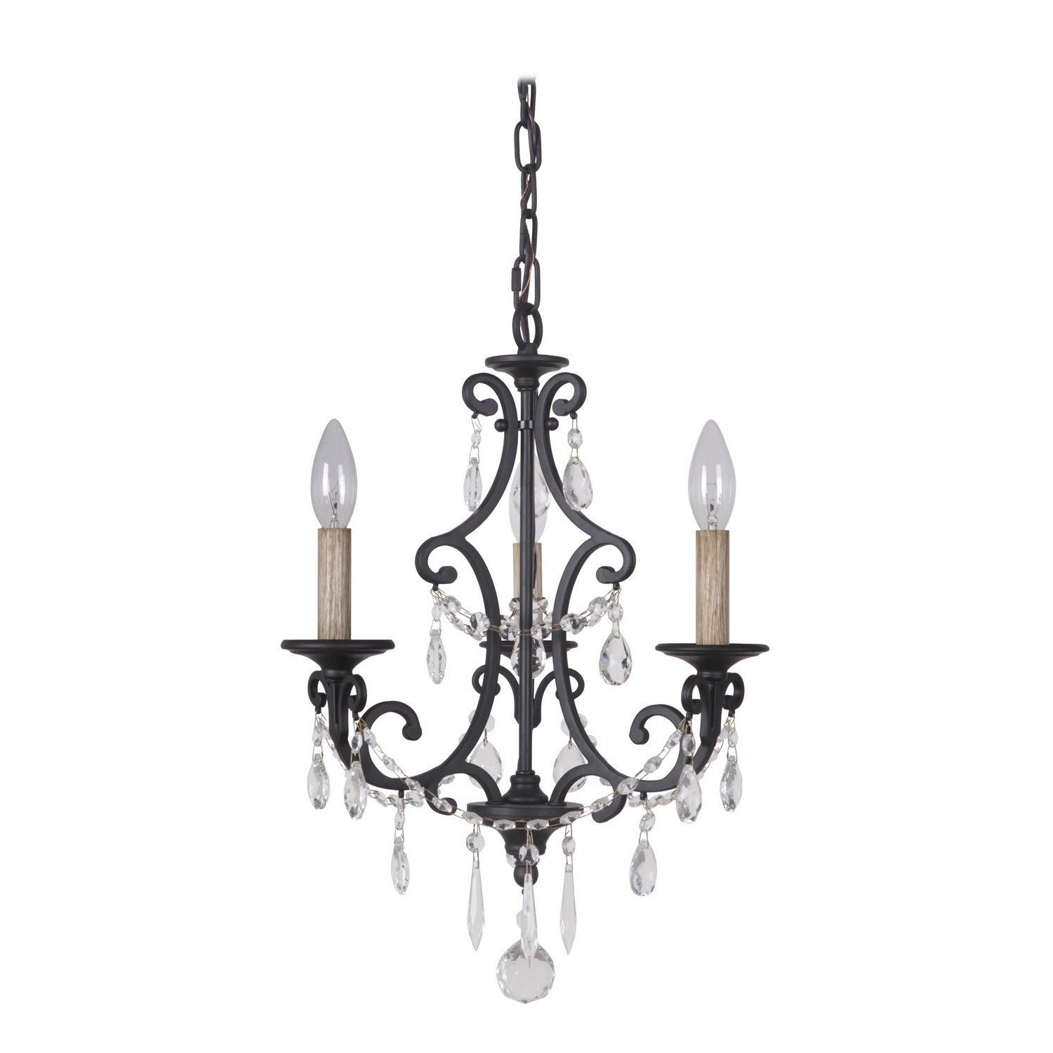 Craftmade - 38923-MBK - Three Light Chandelier - Bentley - Matte Black