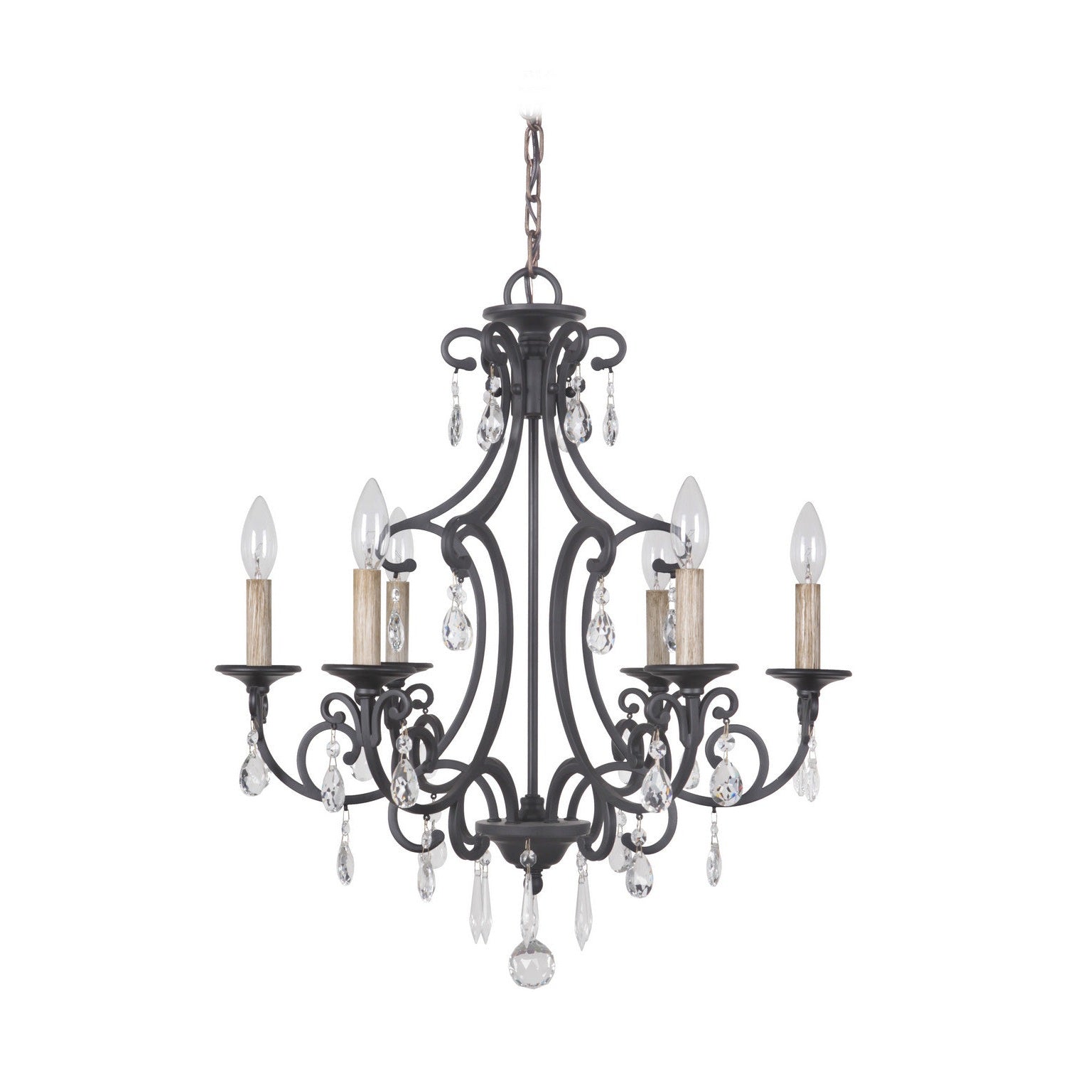 Craftmade - 38926-MBK - Six Light Chandelier - Bentley - Matte Black