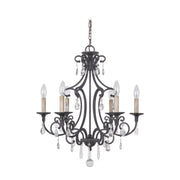 Craftmade - 38926-MBK - Six Light Chandelier - Bentley - Matte Black