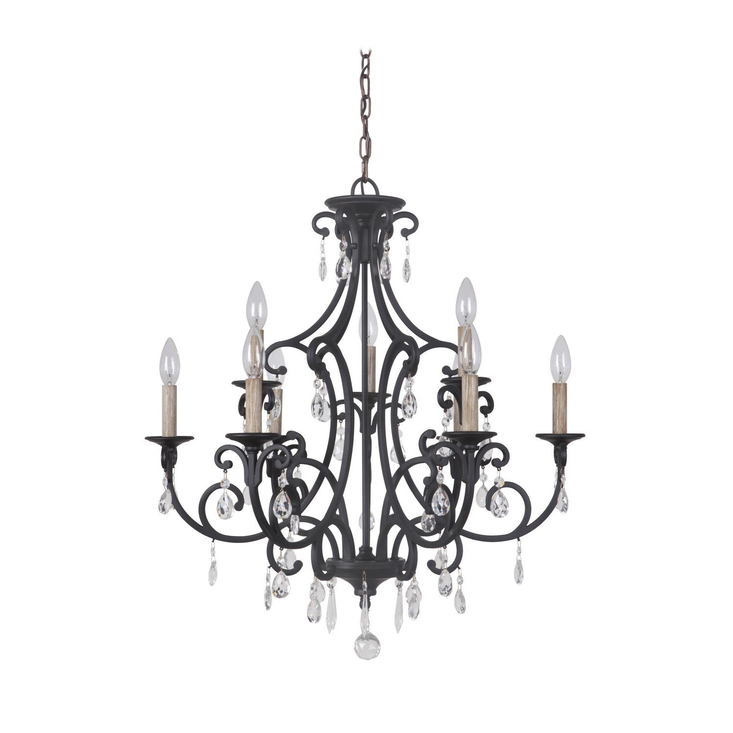 Craftmade - 38929-MBK - Nine Light Chandelier - Bentley - Matte Black