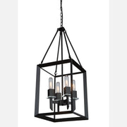 Artcraft - AC10064 - Four Light Chandelier - Vineyard - Matte Black