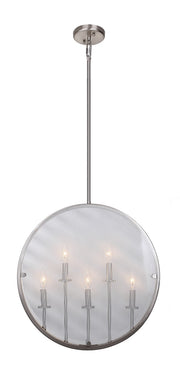 Artcraft - AC10301SN - Five Light Pendant - Harbor Point - Satin Nickel