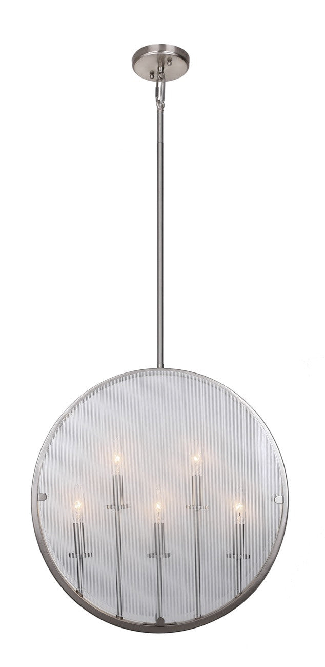 Artcraft - AC10301SN - Five Light Pendant - Harbor Point - Satin Nickel