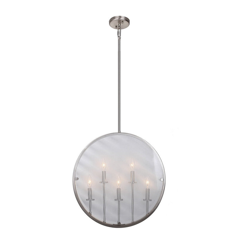 Artcraft - AC10301SN - Five Light Pendant - Harbor Point - Satin Nickel