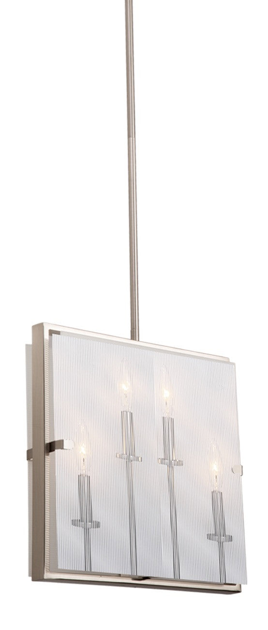 Artcraft - AC10302SN - Four Light Pendant - Harbor Point - Satin Nickel