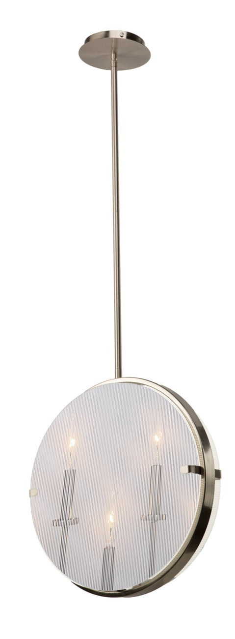 Artcraft - AC10303SN - Three Light Pendant - Harbor Point - Satin Nickel
