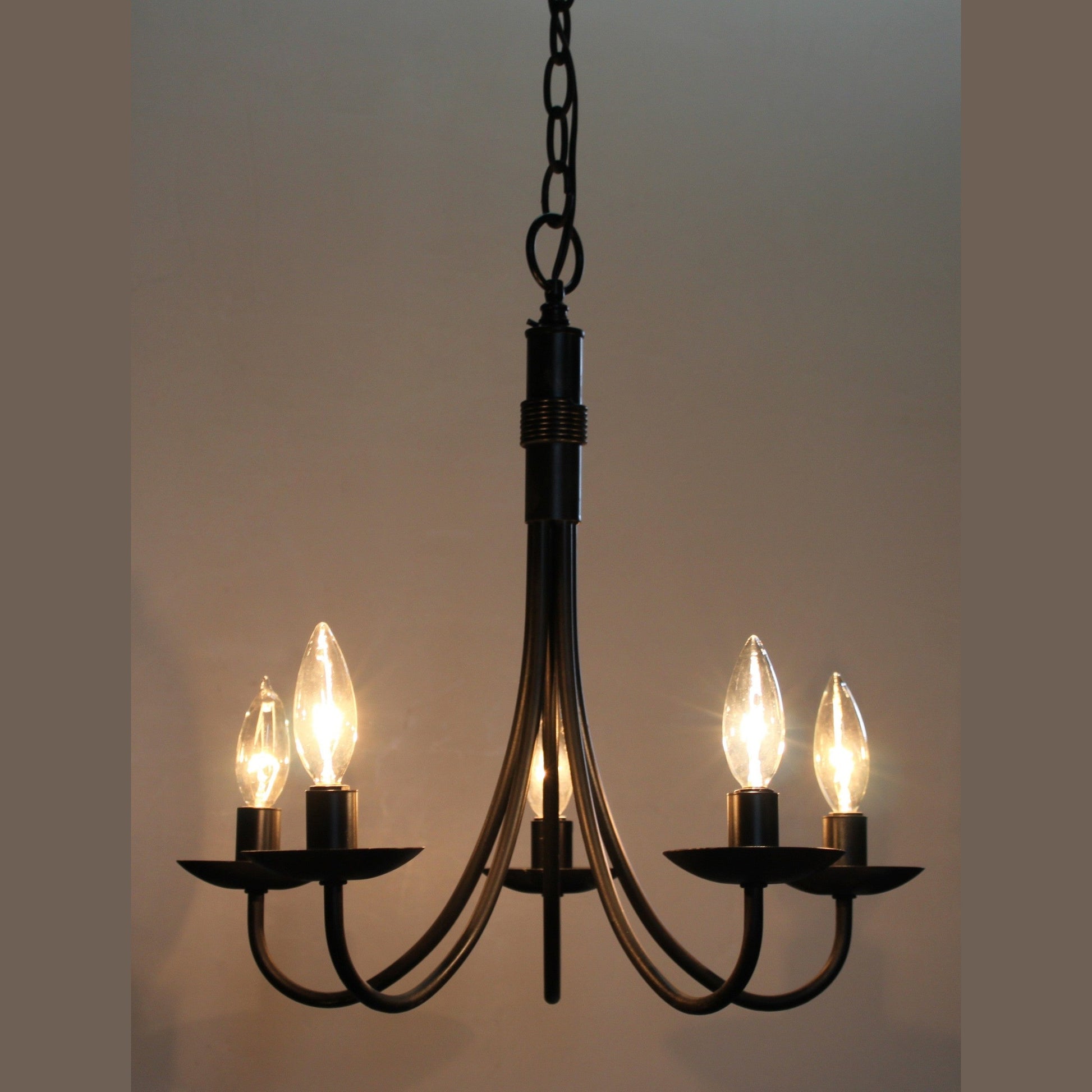Artcraft - AC1785EB - Five Light Chandelier - Wrought Iron - Black