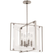 George Kovacs - P1404-613 - Four Light Pendant - Crystal Clear - Polished Nickel