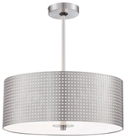 George Kovacs - P5743-084 - Three Light Pendant - Grid - Brushed Nickel
