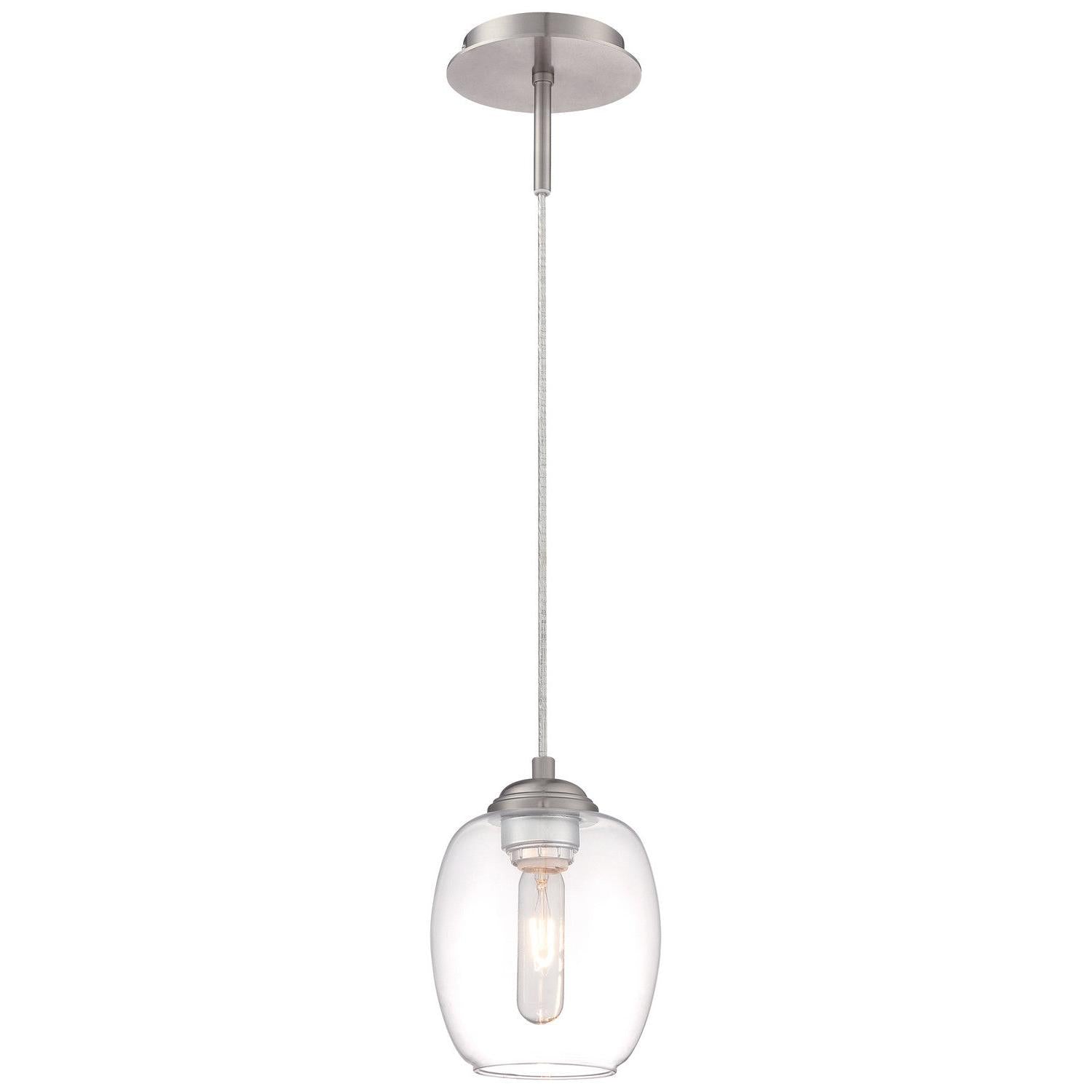 George Kovacs - P931-084 - One Light Mini Pendant - Bubble - Brushed Nickel