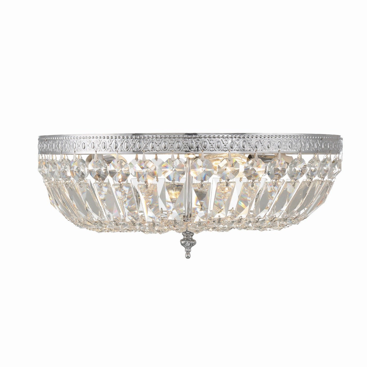 Crystorama - 716-CH-CL-MWP - Three Light Flush Mount - Ceiling Mount - Polished Chrome