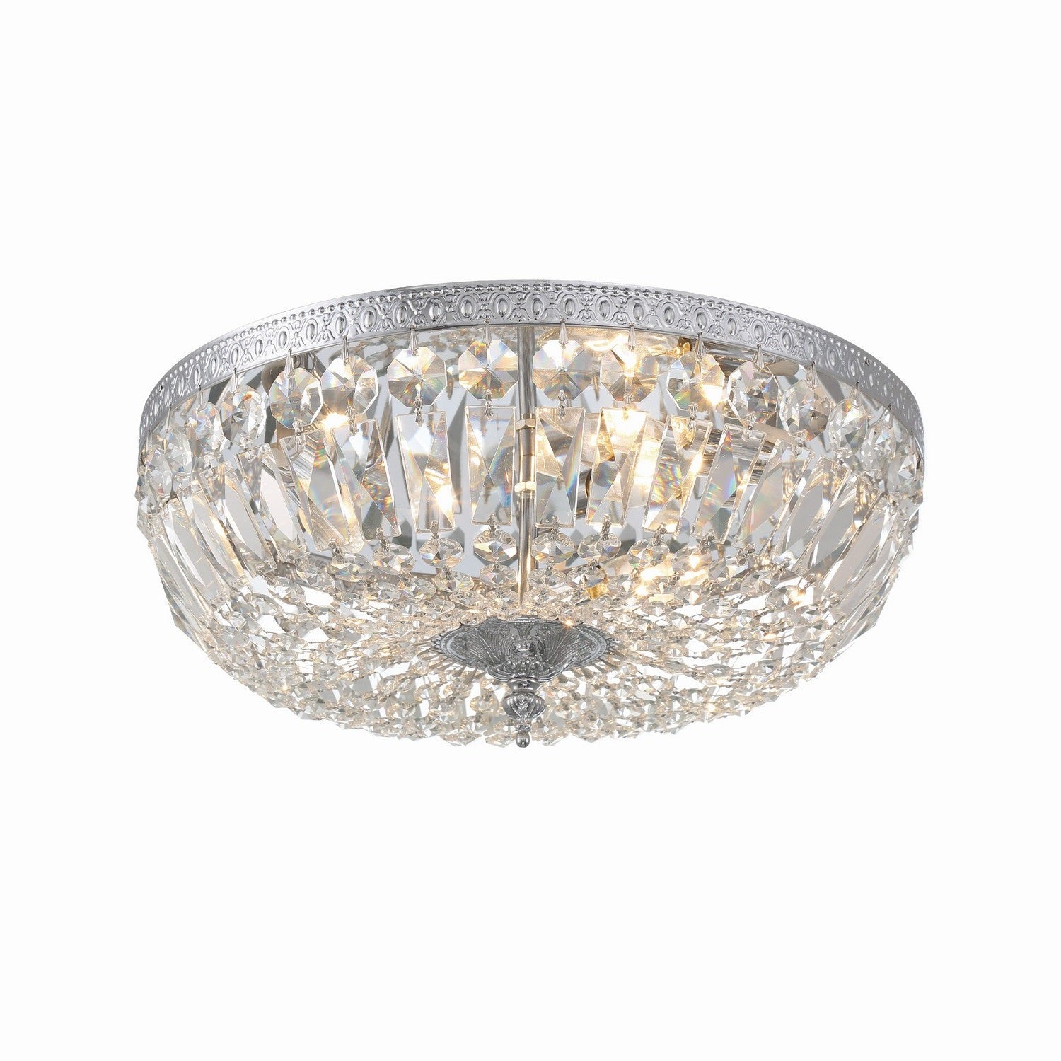 Crystorama - 716-CH-CL-MWP - Three Light Flush Mount - Ceiling Mount - Polished Chrome
