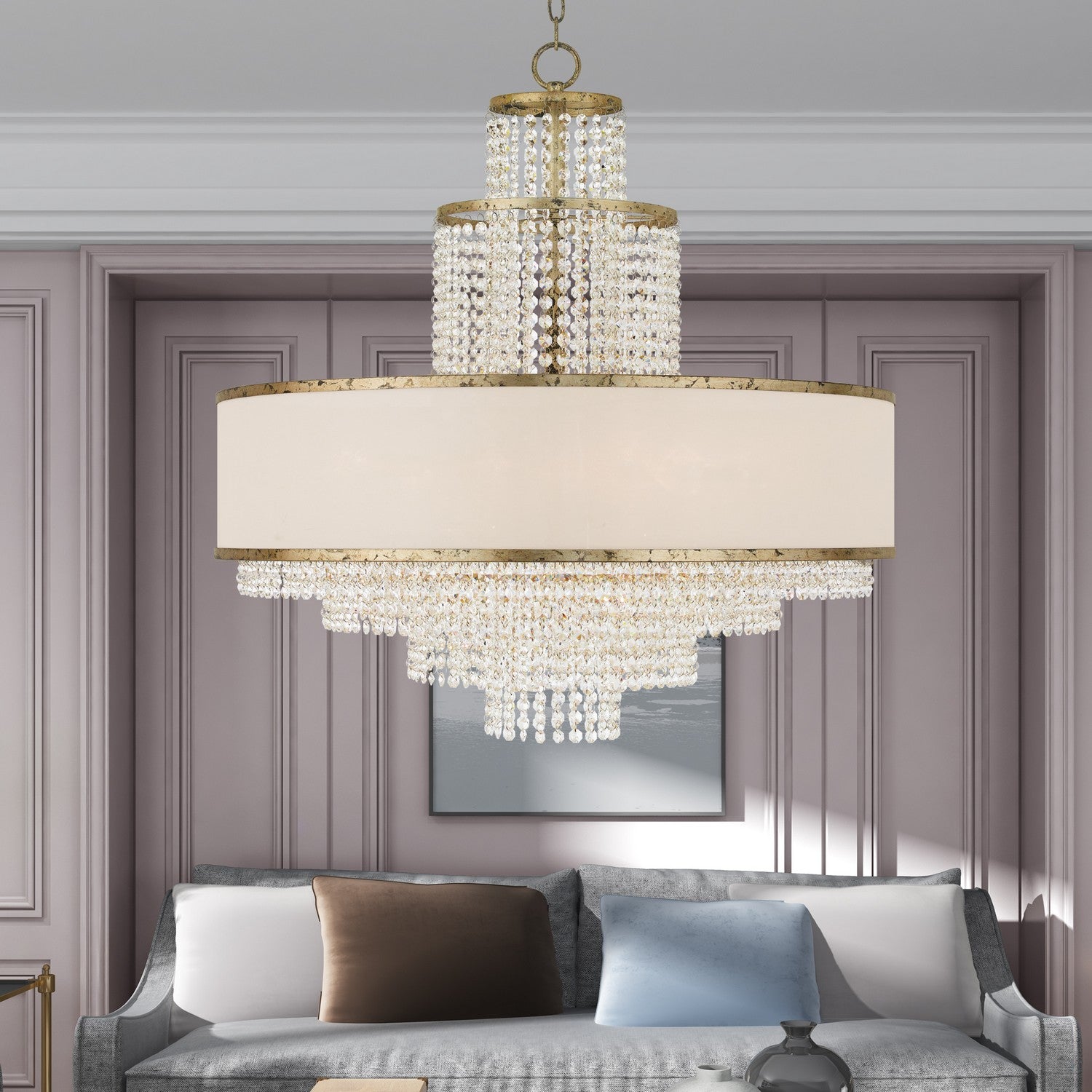 Livex Lighting - 50788-28 - Eight Light Chandelier - Prescott - Hand Applied Winter Gold