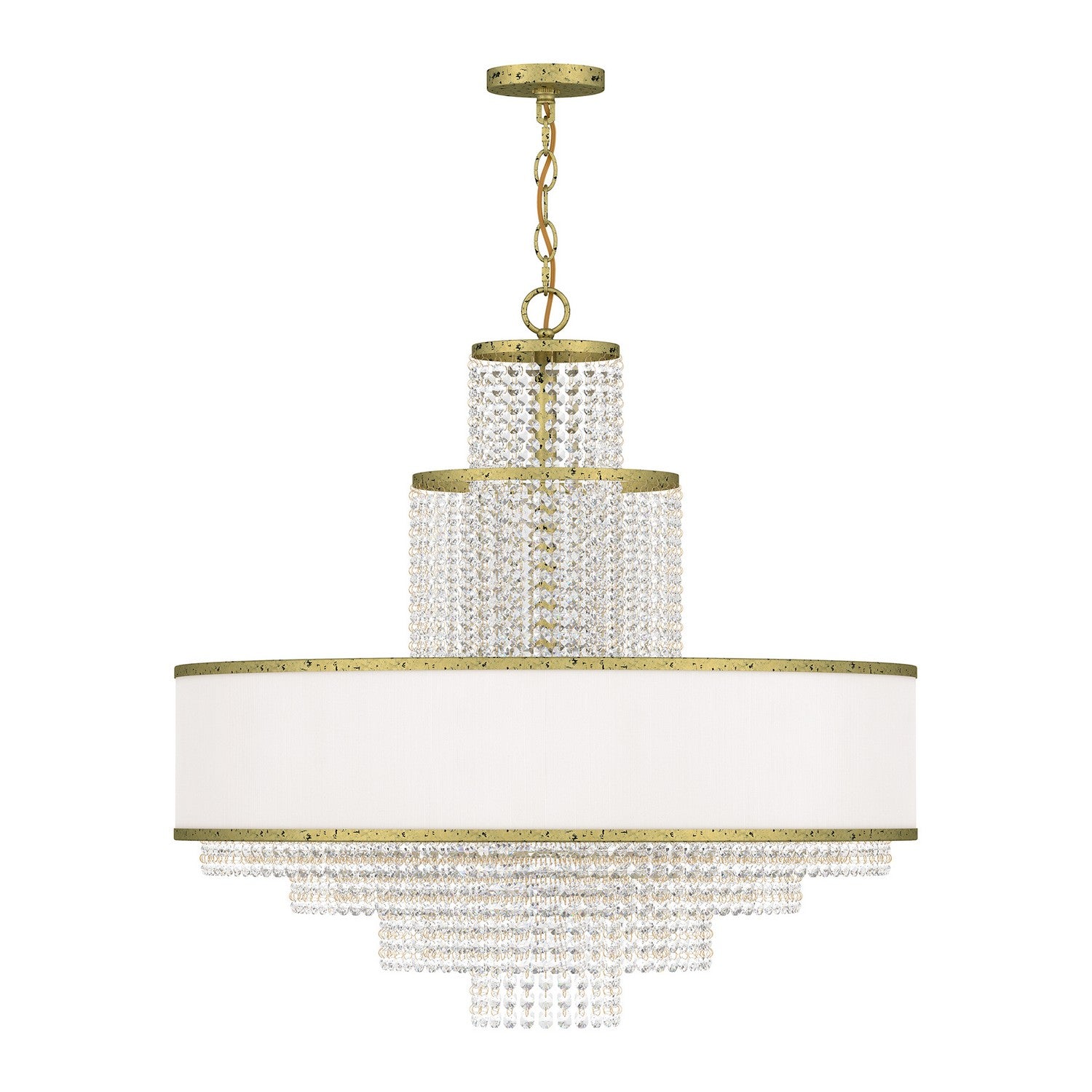 Livex Lighting - 50788-28 - Eight Light Chandelier - Prescott - Hand Applied Winter Gold