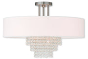 Livex Lighting - 51029-91 - Five Light Ceiling Mount - Carlisle - Brushed Nickel