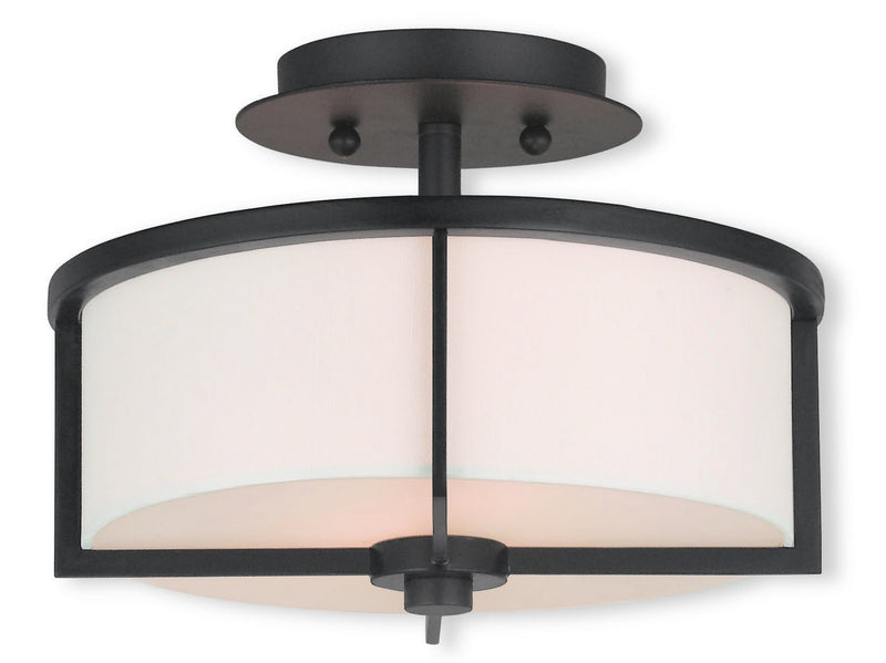 Livex Lighting - 51072-07 - Two Light Ceiling Mount - Wesley - Bronze