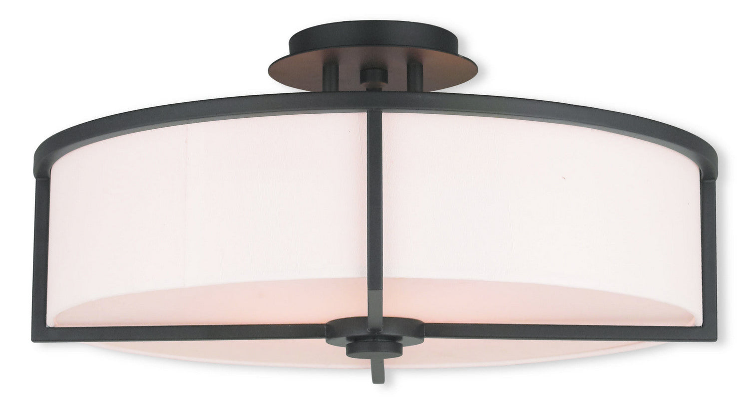 Livex Lighting - 51075-07 - Four Light Ceiling Mount - Wesley - Bronze