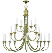 Livex Lighting - 5140-01 - 20 Light Foyer Chandelier - Cranford - Antique Brass