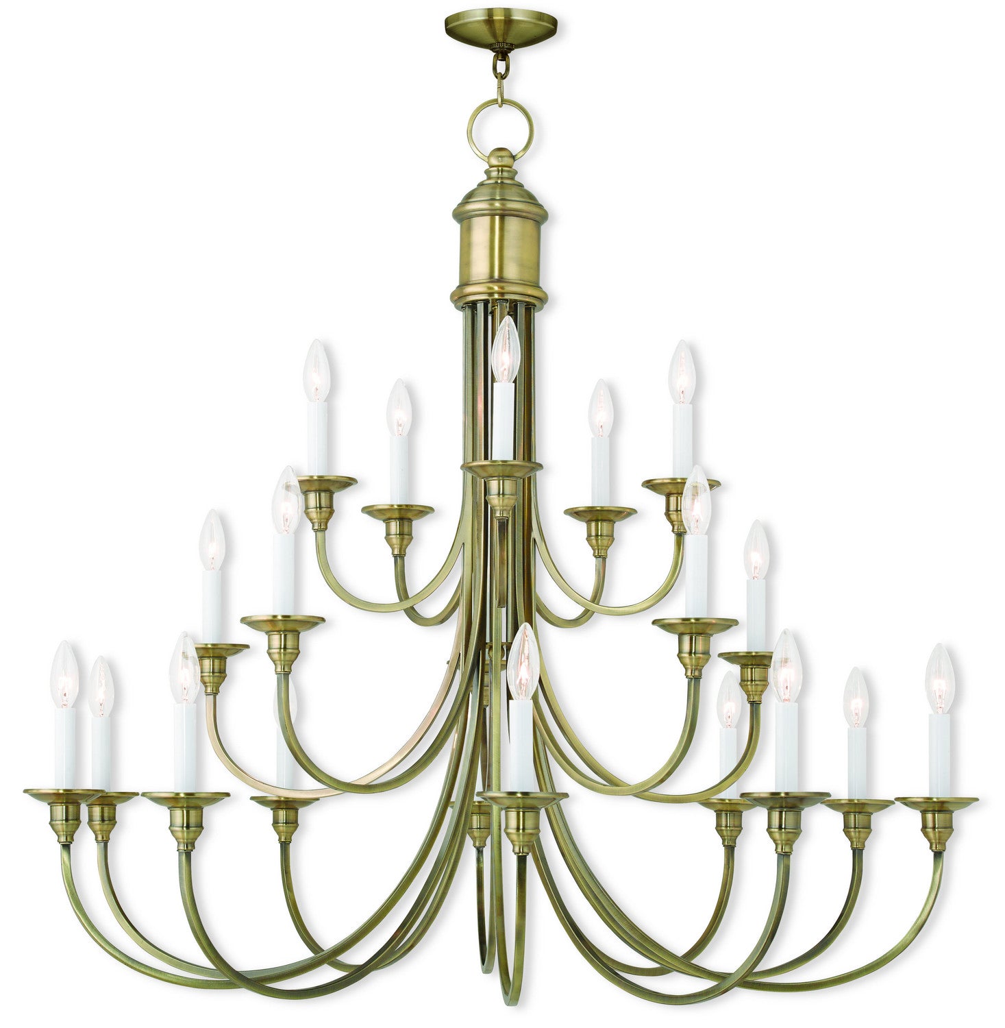 Livex Lighting - 5140-01 - 20 Light Foyer Chandelier - Cranford - Antique Brass