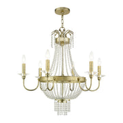 Livex Lighting - 51846-28 - Six Light Chandelier - Valentina - Hand Applied Winter Gold
