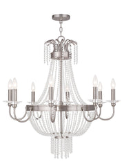 Livex Lighting - 51848-91 - Eight Light Chandelier - Valentina - Brushed Nickel