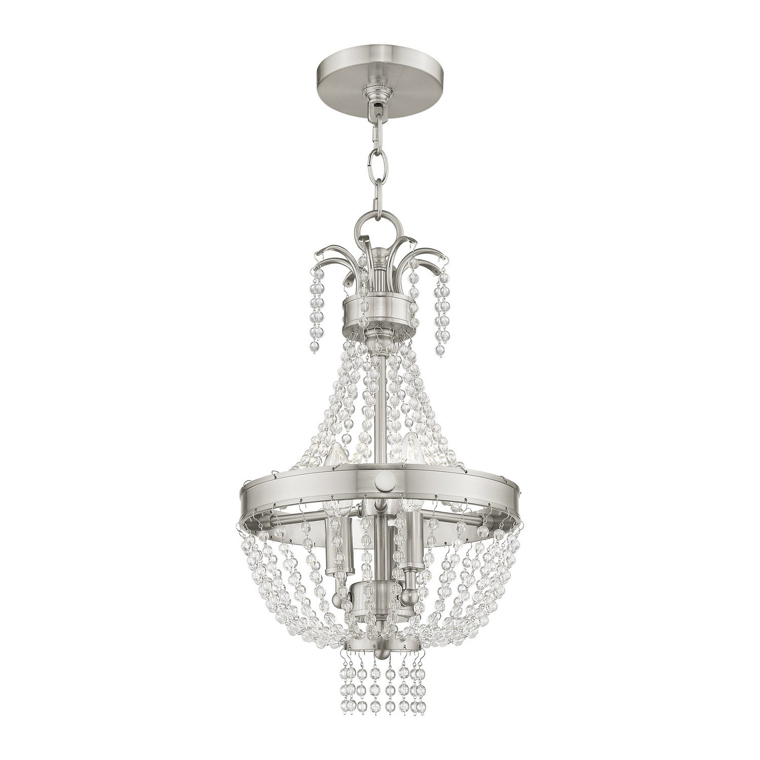 Livex Lighting - 51853-91 - Three Light Pendant - Valentina - Brushed Nickel