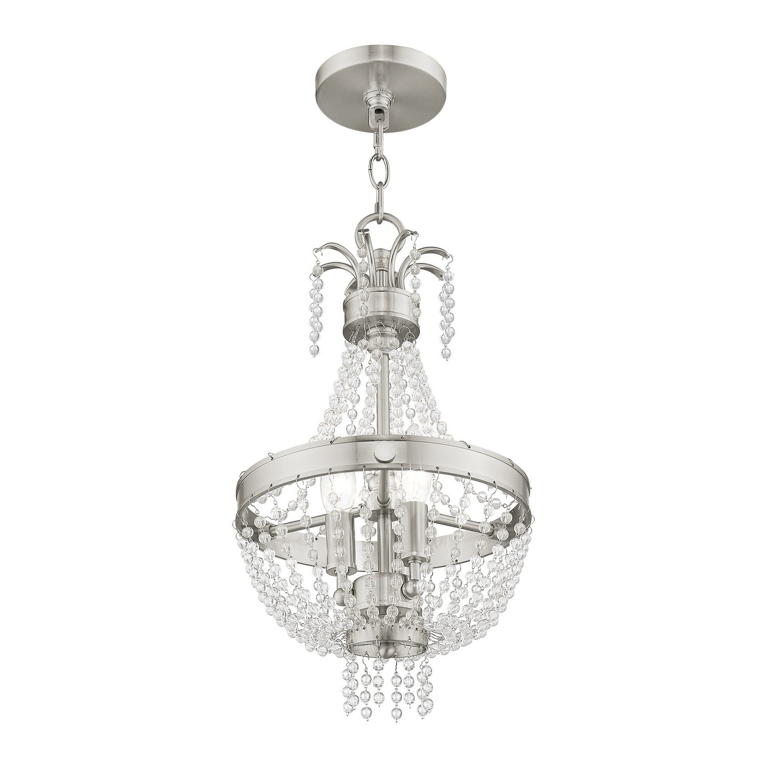 Livex Lighting - 51853-91 - Three Light Pendant - Valentina - Brushed Nickel