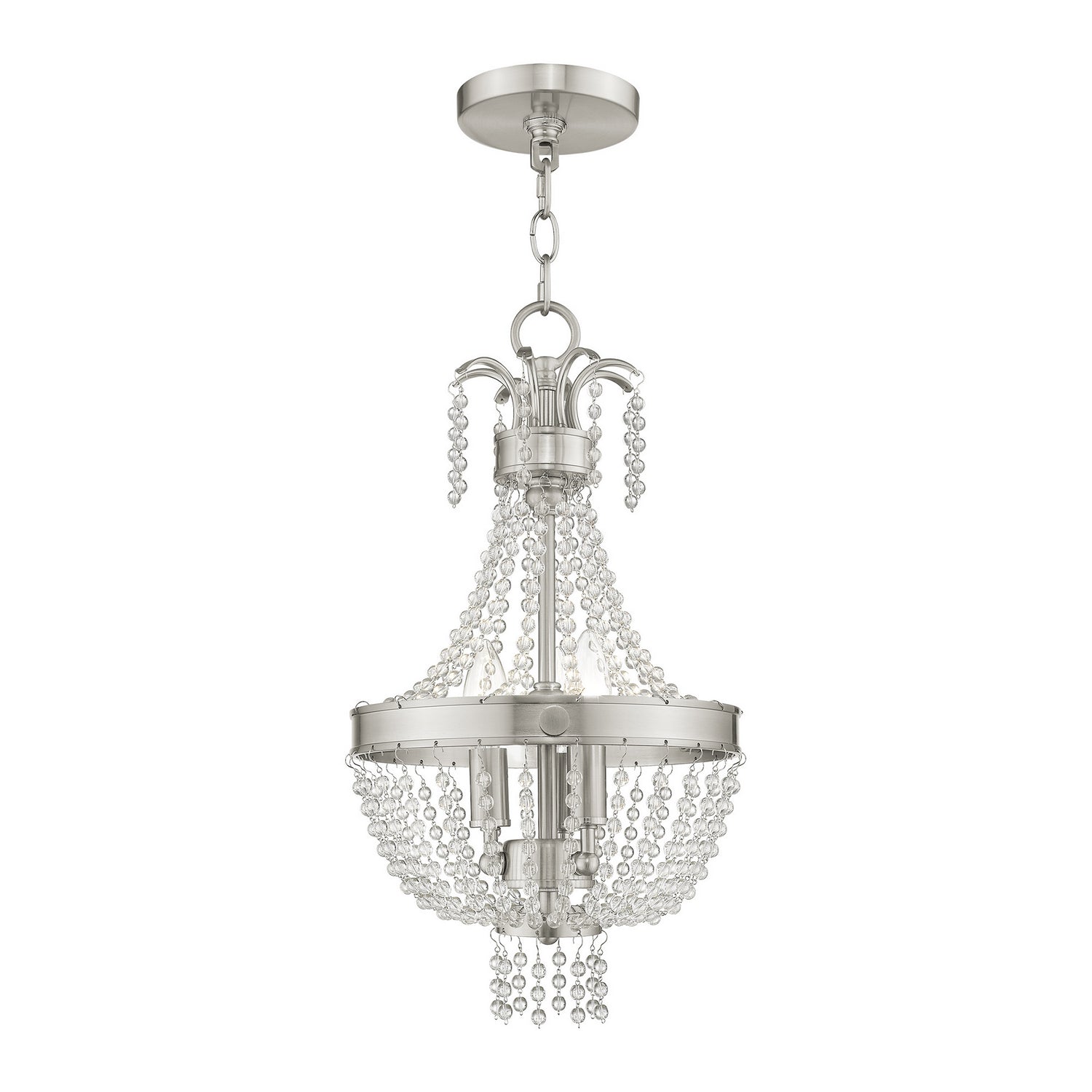 Livex Lighting - 51853-91 - Three Light Pendant - Valentina - Brushed Nickel