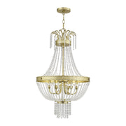 Livex Lighting - 51856-28 - Six Light Pendant - Valentina - Hand Applied Winter Gold