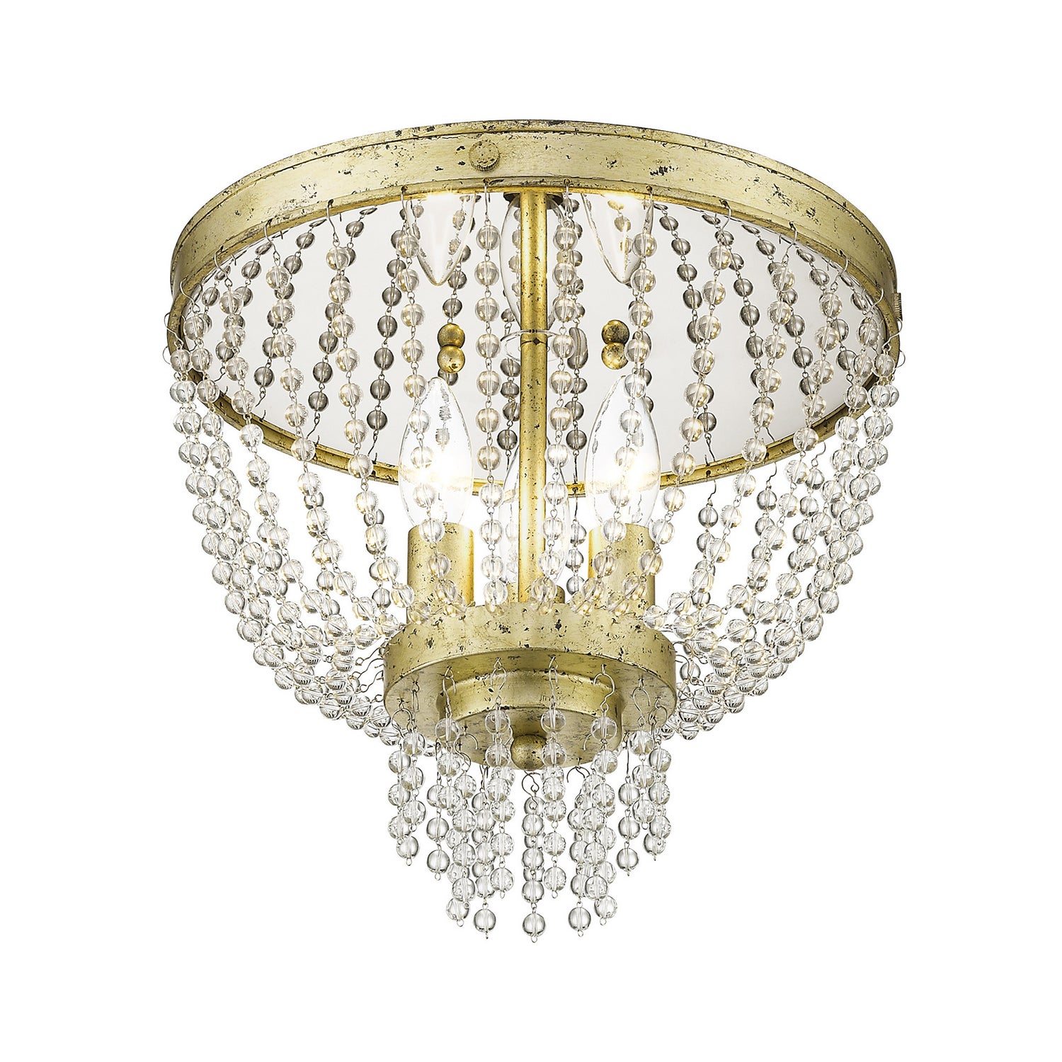 Livex Lighting - 51864-28 - Three Light Ceiling Mount - Valentina - Hand Applied Winter Gold