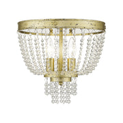 Livex Lighting - 51864-28 - Three Light Ceiling Mount - Valentina - Hand Applied Winter Gold