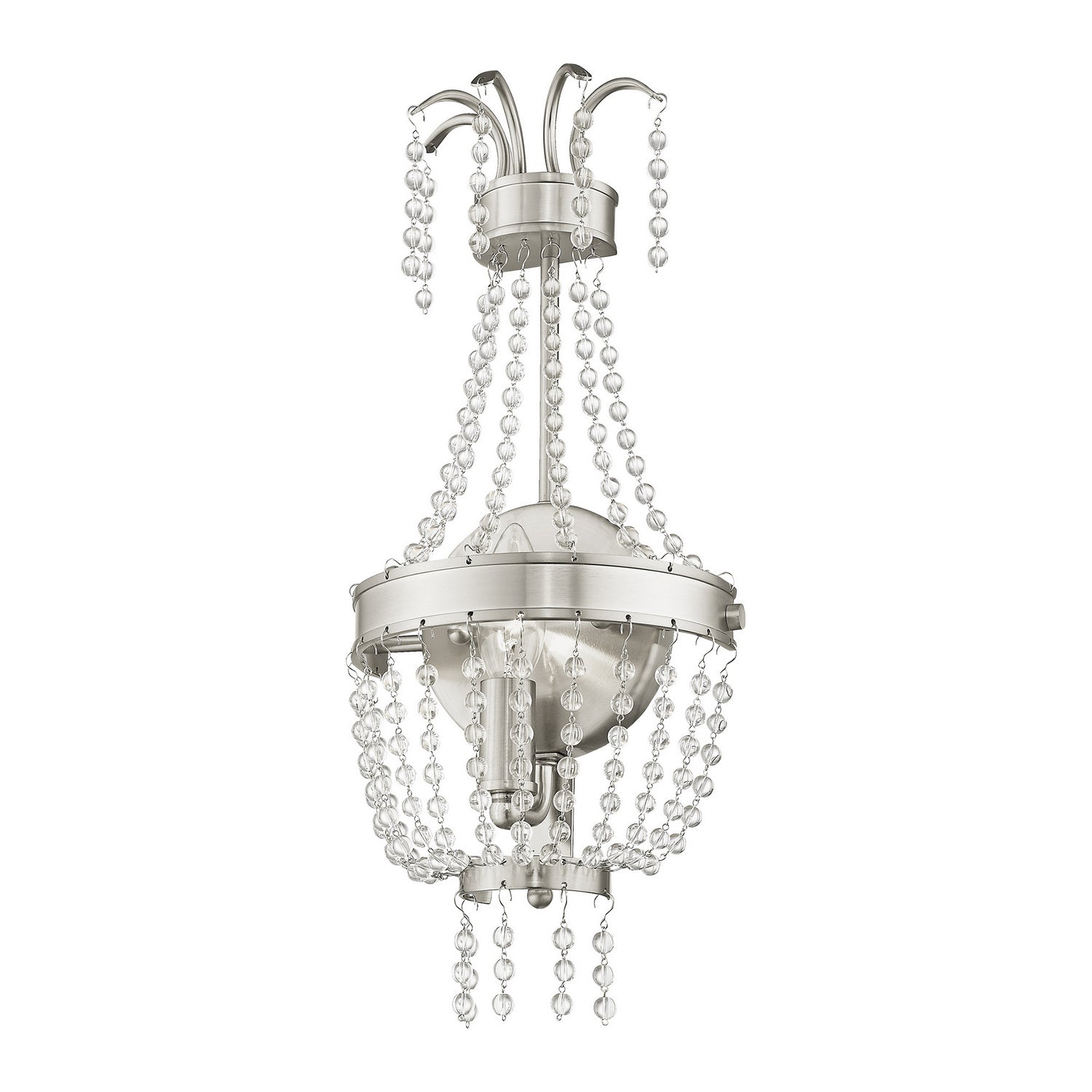 Livex Lighting - 51872-91 - One Light Wall Sconce - Valentina - Brushed Nickel