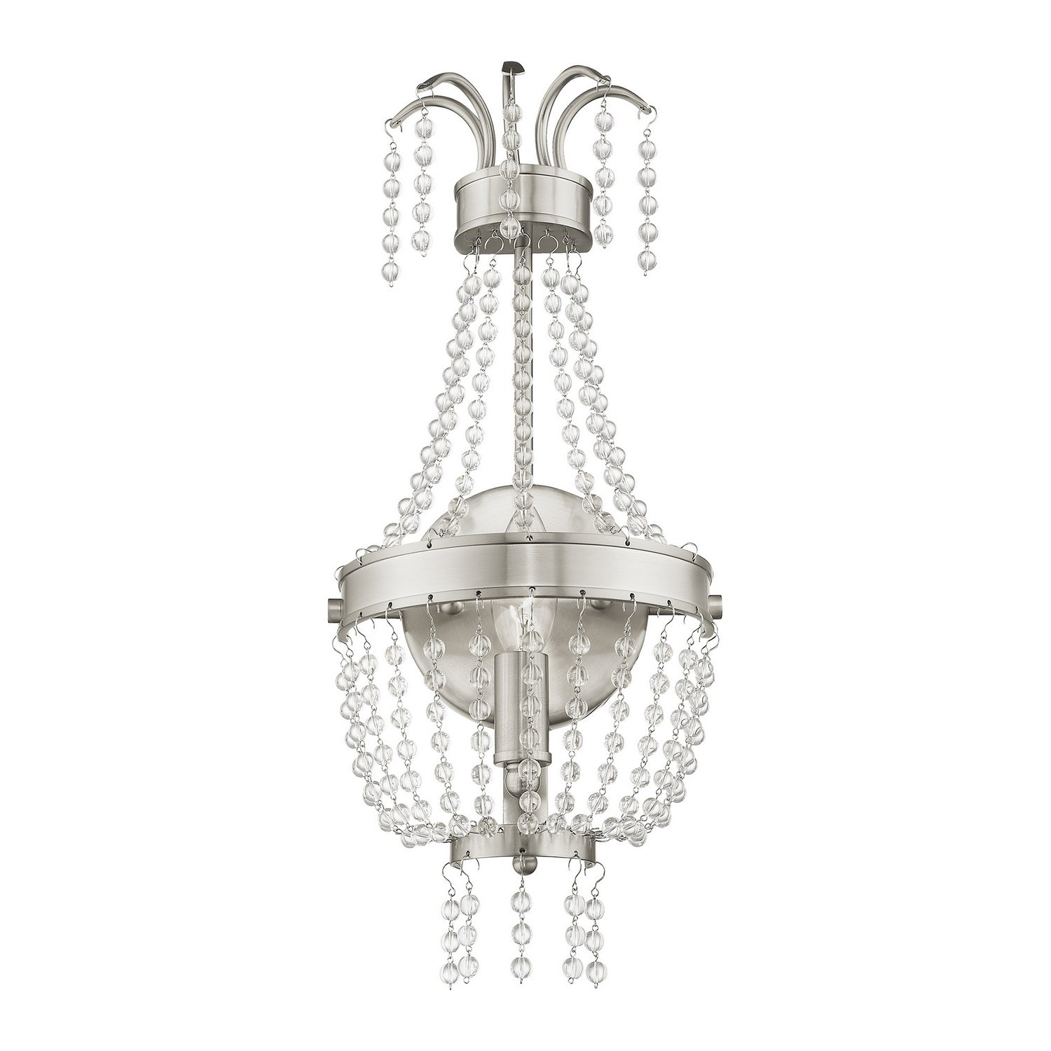 Livex Lighting - 51872-91 - One Light Wall Sconce - Valentina - Brushed Nickel