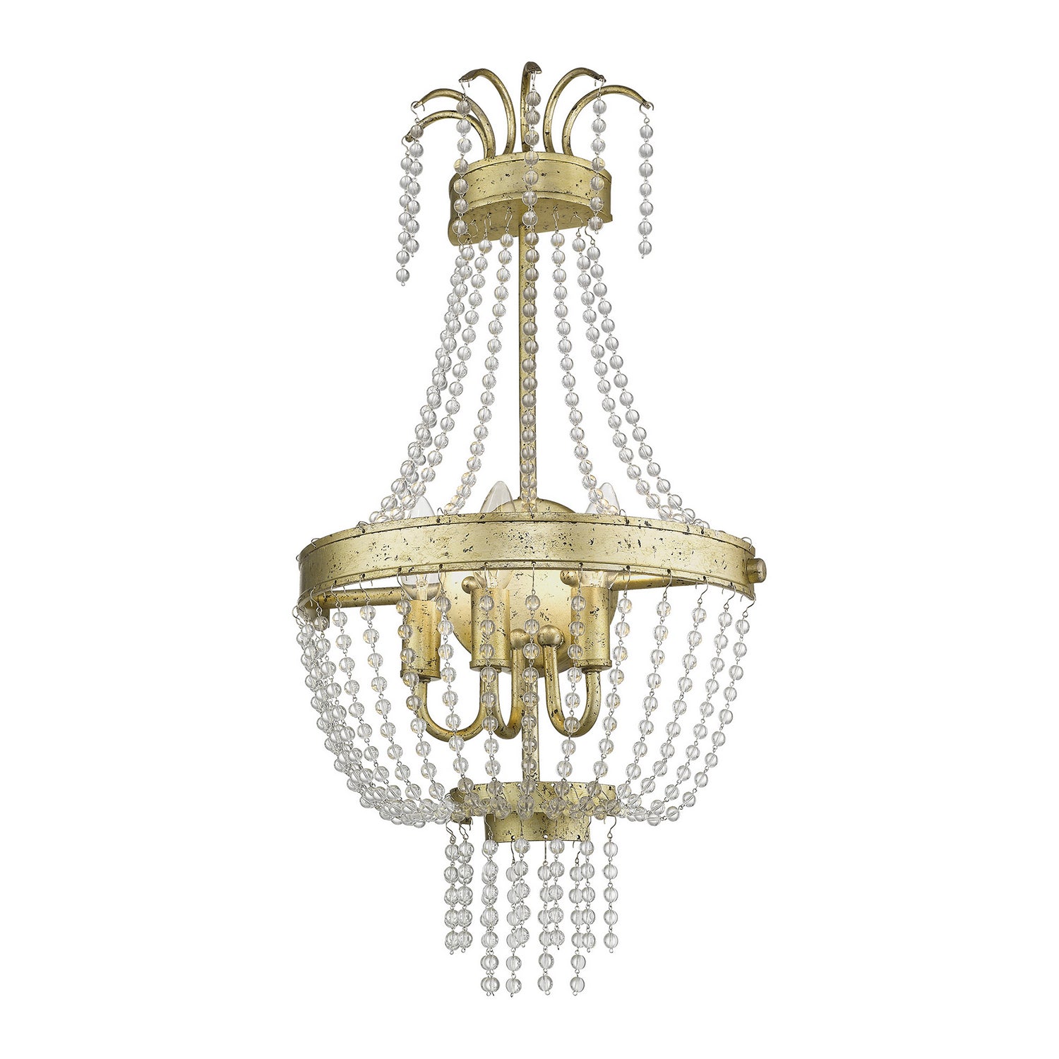 Livex Lighting - 51874-28 - Three Light Wall Sconce - Valentina - Hand Applied Winter Gold